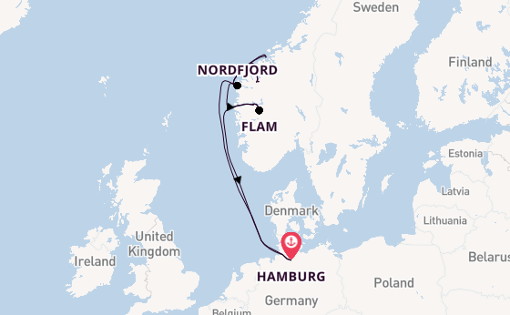 Norway from Hamburg, Germany with the Costa Favolosa