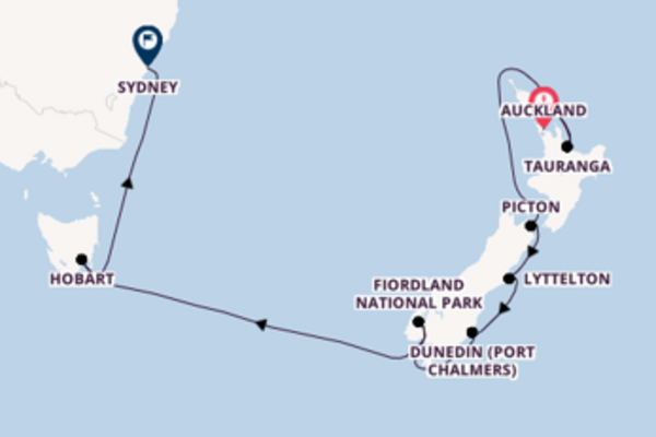 Cruising from Auckland via Dunedin (Port Chalmers)