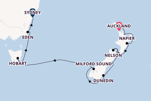 New Zealand from Auckland, New Zealand with the Azamara Pursuit