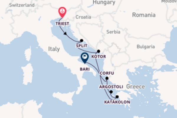 Cruise in 7 dagen naar Bari met Costa Cruises