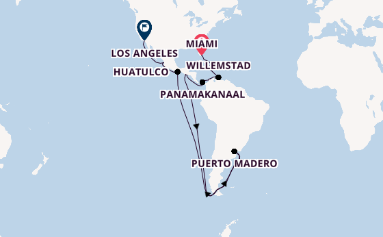 Midden-Amerika vanaf Miami, Verenigde Staten met de EXPLORA III