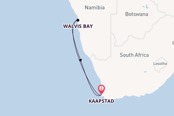 Zuid-Afrika vanaf Kaapstad, Zuid-Afrika met de MSC Opera