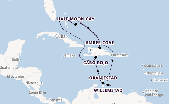 Caribbean vanaf Miami, Verenigde Staten met de Zuiderdam