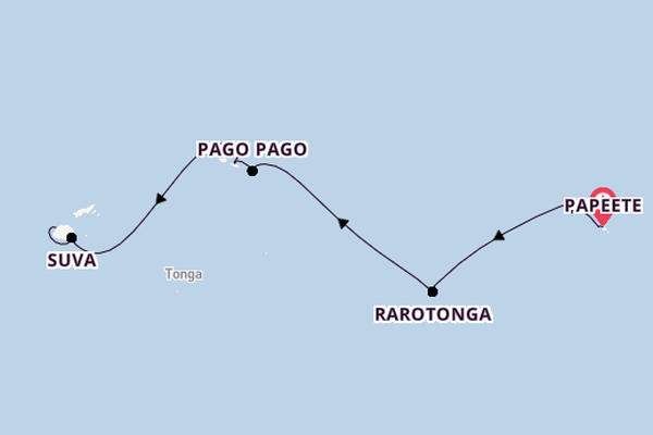 Polynesia from Papeete, Tahiti, French Polynesia with the Norwegian Spirit 