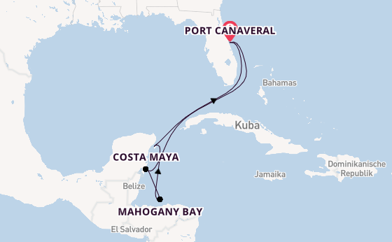 Westliche Karibik ab Port Canaveral, USA auf der Star of the Seas