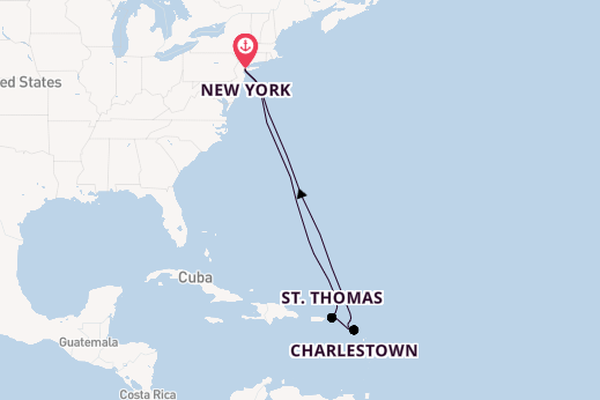 Caribbean vanaf New York, Verenigde Staten met de Queen Mary 2