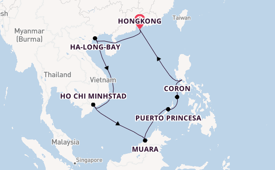 Zuidoost-Azië vanaf Hongkong, China met de Seven Seas Explorer