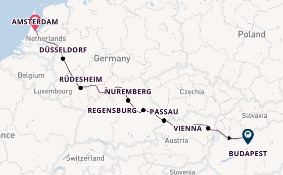 Danube from Amsterdam, Netherlands with the AmaLea