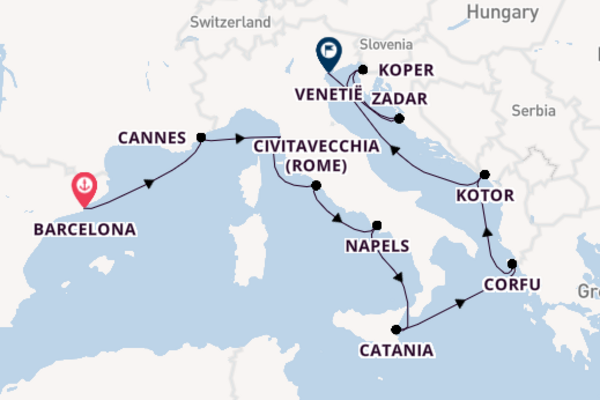 Cruise naar Venetië via Koper