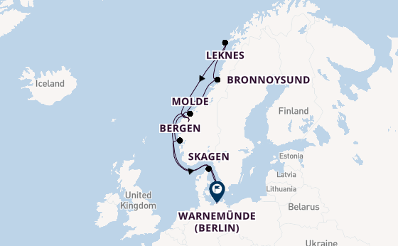 Norway from Copenhagen, Denmark with the EXPLORA IV