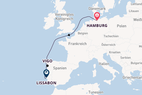 Portugal ab Hamburg auf AIDAsol
