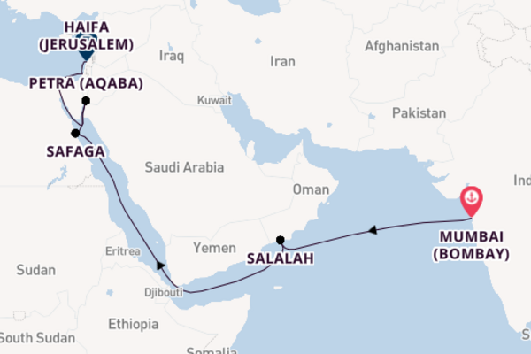 Cruise from Mumbai (Bombay) with the Silver Dawn