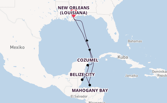 Westliche Karibik ab New Orleans (Louisiana), USA auf der Mariner of the Seas