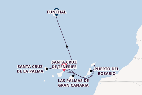 Canary Islands from Santa Cruz de Tenerife, Spain with the MSC Musica