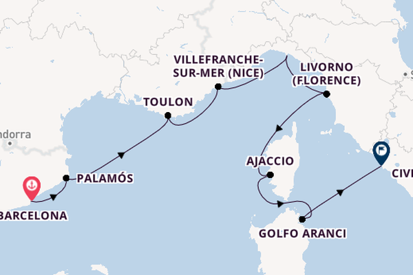 Western Mediterranean from Barcelona, Spain with the Seven Seas Prestige