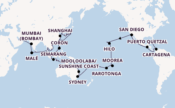 Continental Explorer Miami to Doha Cruise 