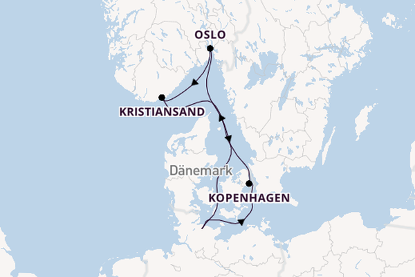 Norwegen ab Kiel, Deutschland auf der Mein Schiff Flow