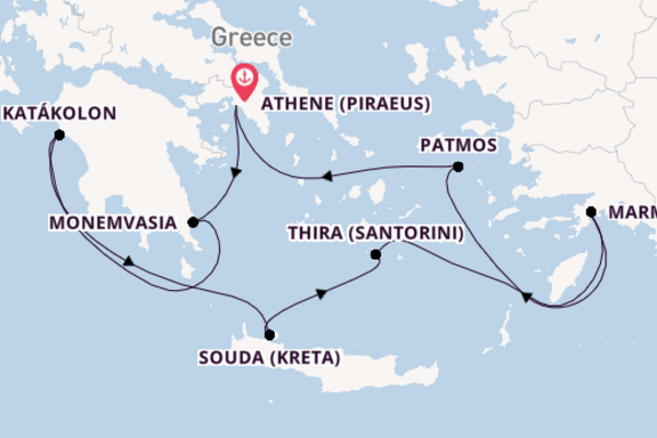 8daagse reis naar Athene (Piraeus)