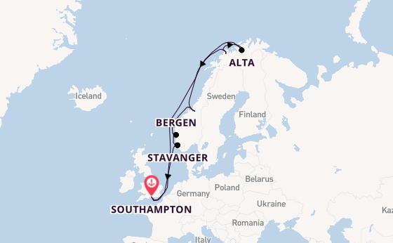 Norway from Southampton, England with the Majestic Princess