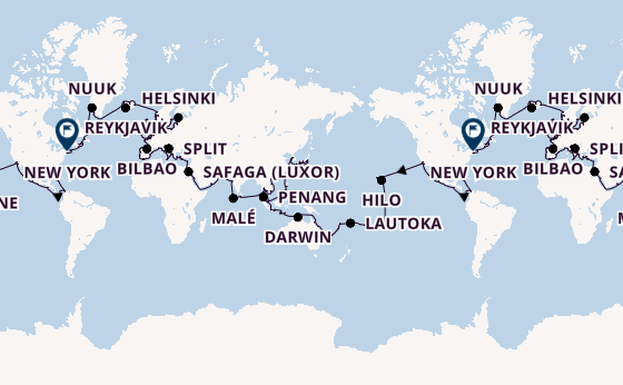 World Cruise from Miami, Florida with the Vista