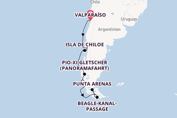 Südamerika ab Valparaíso, Chile auf der HANSEATIC inspiration
