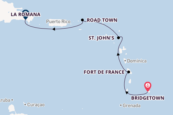 Caribbean from Bridgetown, Barbados with the MSC Opera
