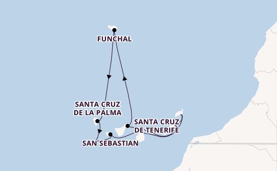 Canarische Eilanden vanaf Las Palmas, Gran Canaria, Spanje met de Le Champlain