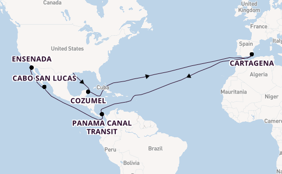 trans-Atlantisch vanaf Galveston, Verenigde Staten met de Disney Magic