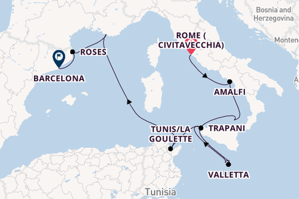 Seabourn Ovation  11  Rome (Civitavecchia)-Barcelona