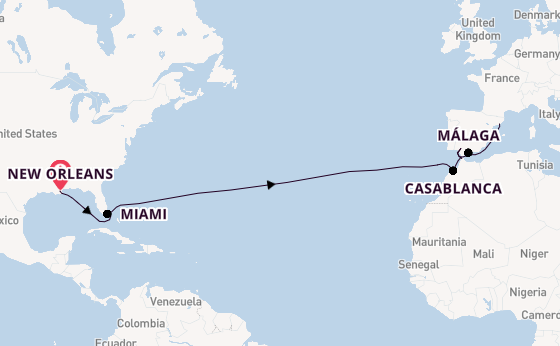 trans-Atlantisch vanaf New Orleans, Verenigde Staten met de Mariner of the Seas®