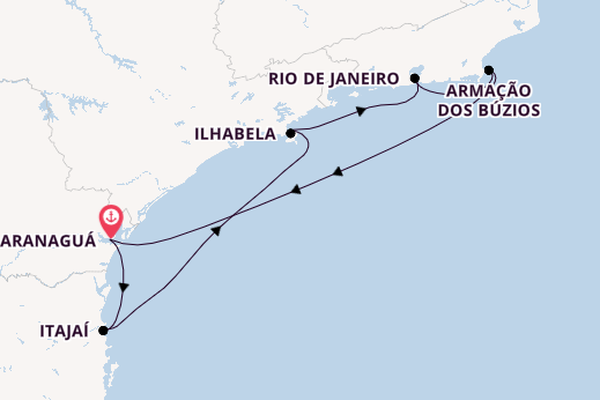 Brazil from Paranaguá, Brazil with the MSC Musica