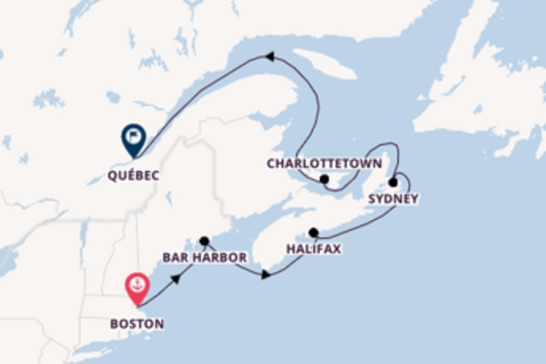 8-tägige Kreuzfahrt von Boston nach Québec