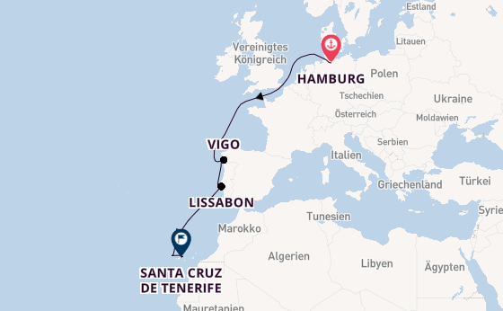 Kanarische Inseln ab Hamburg auf der VASCO DA GAMA