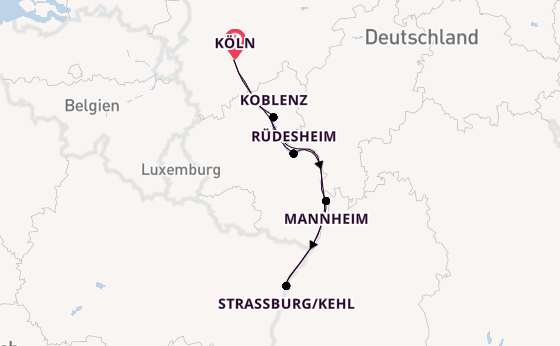 Rhein ab Köln, Deutschland auf der RHEIN SYMPHONIE