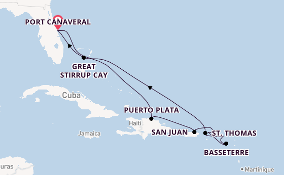 Caribbean vanaf Port Canaveral, Verenigde Staten met de Norwegian Epic