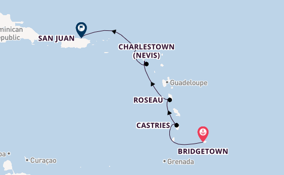 Southern Caribbean from Bridgetown, Barbados with the Azamara Journey