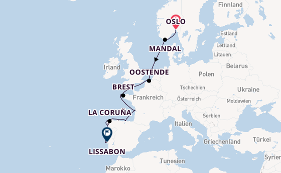Norwegen ab Oslo, Norwegen auf der Le Lapérouse