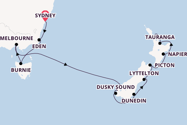 Australië en Nieuw-Zeeland vanaf Sydney, Australië met de Norwegian Spirit