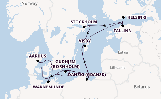 Baltic Sea from Copenhagen, Denmark with the Regal Princess