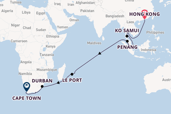 South East Asia from Hong Kong, China with the Queen Anne