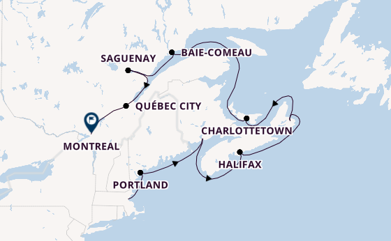 New England from Boston, Massachusetts, USA with the Aurelia