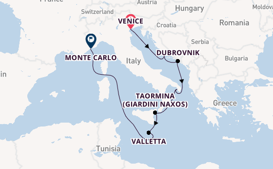 Mediterranean Sea from Venice, Italy with the Silver Ray