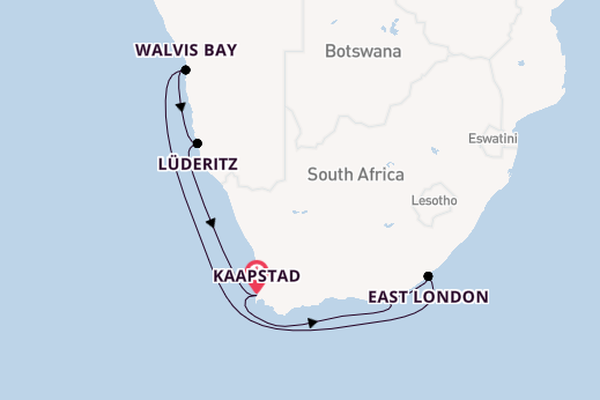 Zuidelijk Afrika vanaf Kaapstad, Zuid-Afrika met AIDAblu