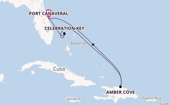 Caribbean from Port Canaveral, Florida, USA with the Carnival Firenze