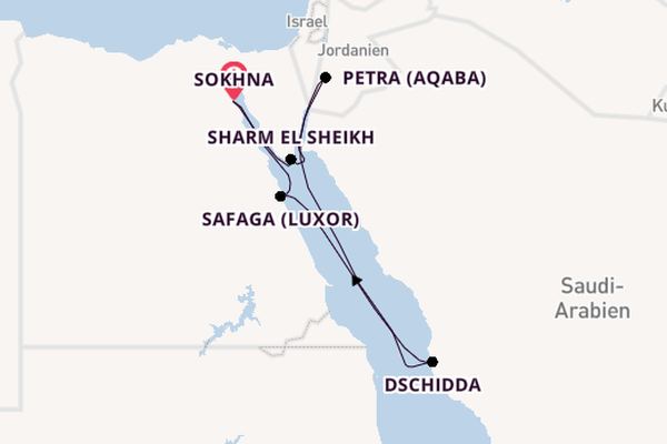 Afrika ab Sokhna, Ägypten auf der EXPLORA II