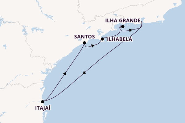 Brazil from Rio de Janeiro, Brazil with the MSC Lirica