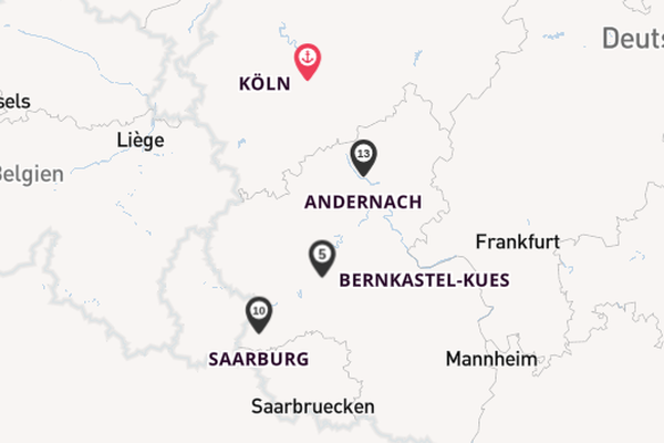 Rhein ab Köln, Deutschland auf der Rhein Prinzessin