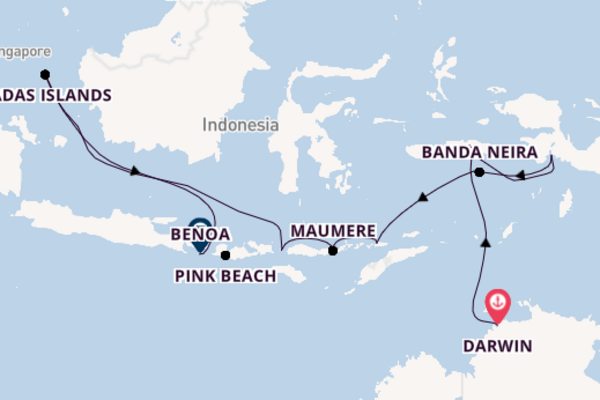 Indonesia from Darwin, Australia with the Le Jacques Cartier