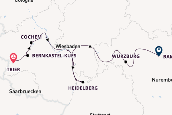 Moselle River, Europe from Trier, Germany with the Viking Idi