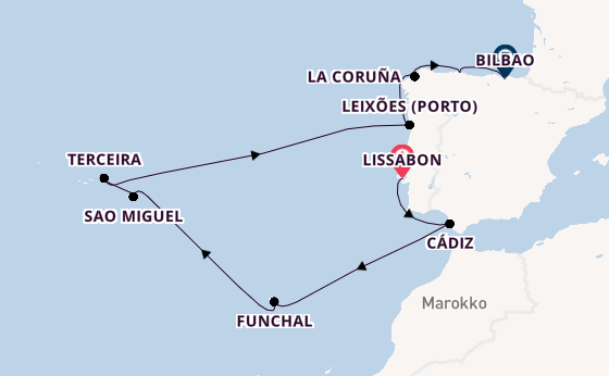 Portugal ab Lissabon, Portugal auf der EUROPA 2